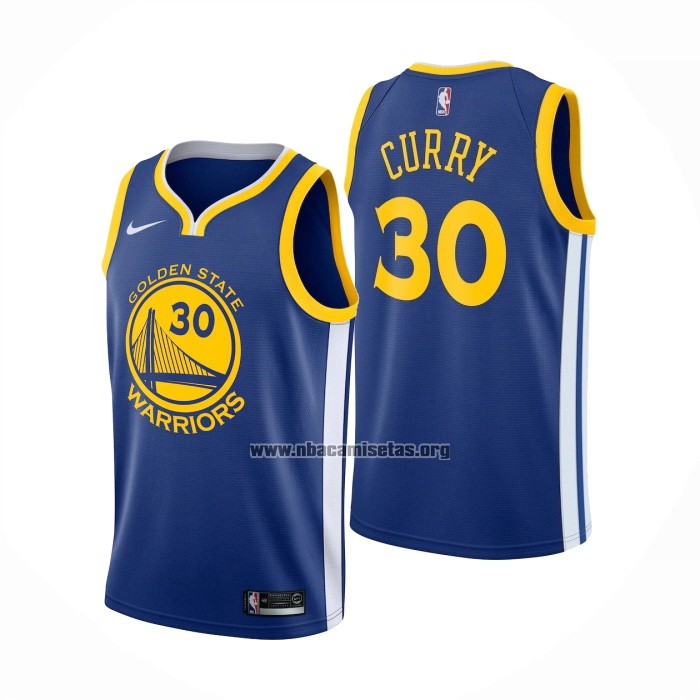 Camiseta Golden State Warriors Stephen Curry NO 30 Icon Azul